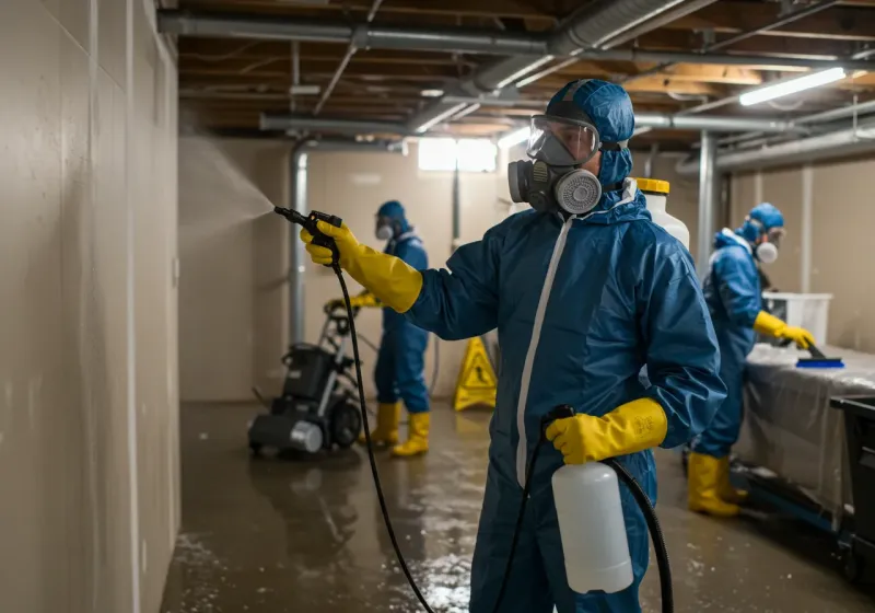 Basement Sanitization and Antimicrobial Treatment process in Charlotte, MI